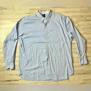 TAILORBYRD Shirt Mens XXl Long Sleeve Button Down Light Blue Solid